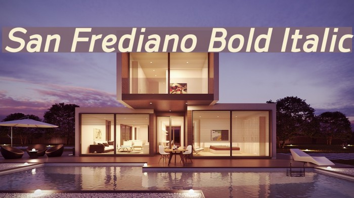 San Frediano Bold Italic Font examples