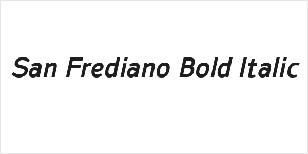 San Frediano Bold Italic Logo