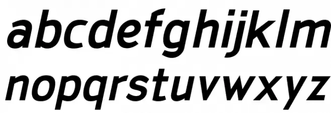 San Frediano Bold Italic Caratteri MINUSCOLO