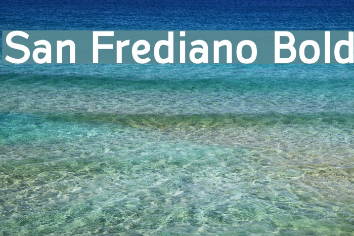 San Frediano Bold Font examples