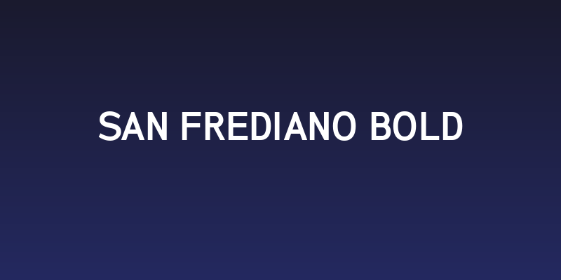 San Frediano Bold Social Header