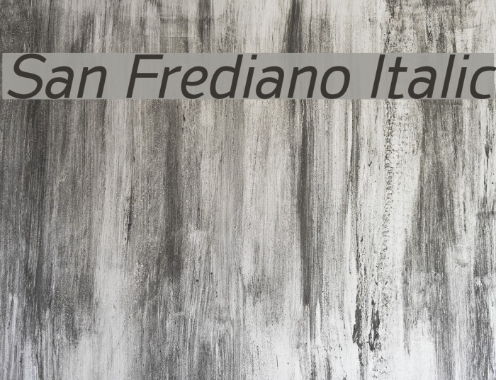 San Frediano Italic Fonte examples