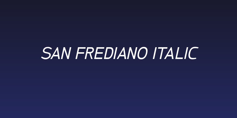 San Frediano Italic Social Header