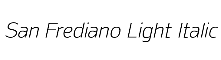 San Frediano Light Italic Fuentes