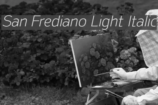 San Frediano Light Italic examples