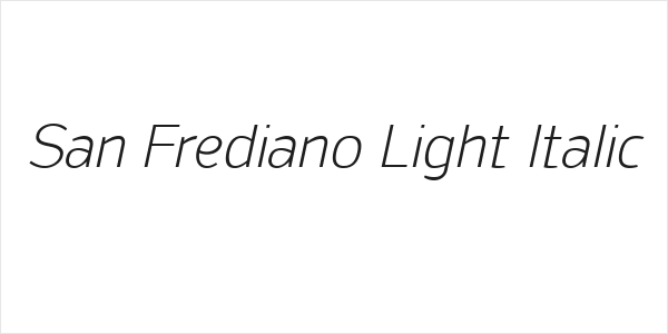San Frediano Light Italic Logo