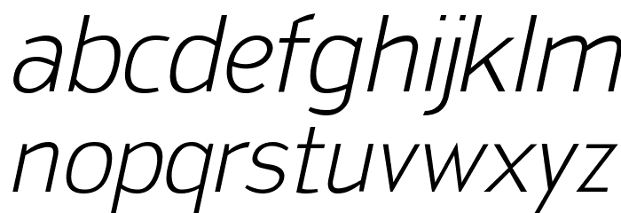 San Frediano Light Italic Font LOWERCASE