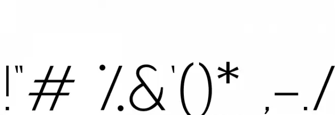 San Frediano Light Шрифта ДРУГИЕ символов