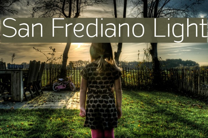 San Frediano Light Font examples