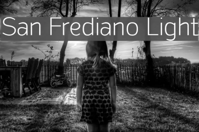San Frediano Light Шрифта examples