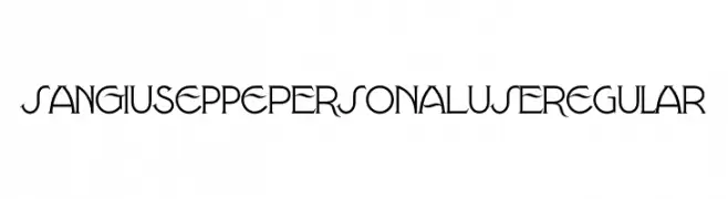 San Giuseppe PERSONAL USE Regular  免费字体下载