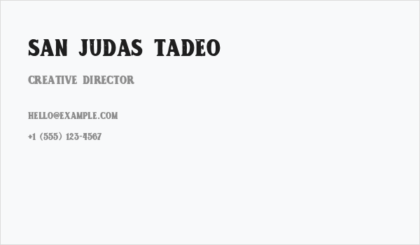 San Judas Tadeo Business Card