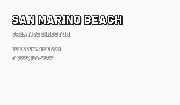 San Marino Beach Business Card