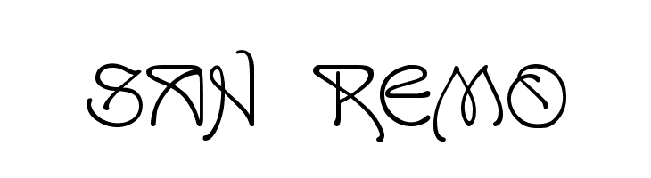 San Remo  font caratteri gratis