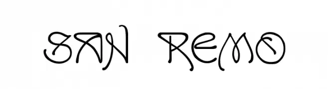 San Remo  font caratteri gratis