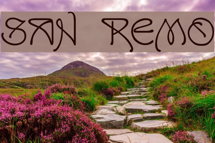 San Remo Font examples