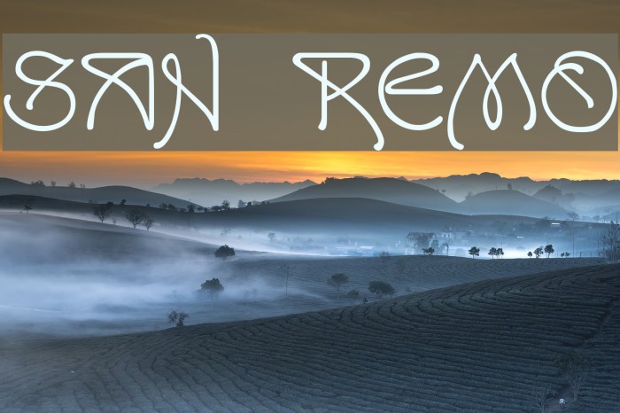 San Remo Font examples