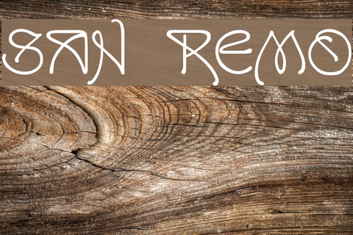 San Remo Font examples
