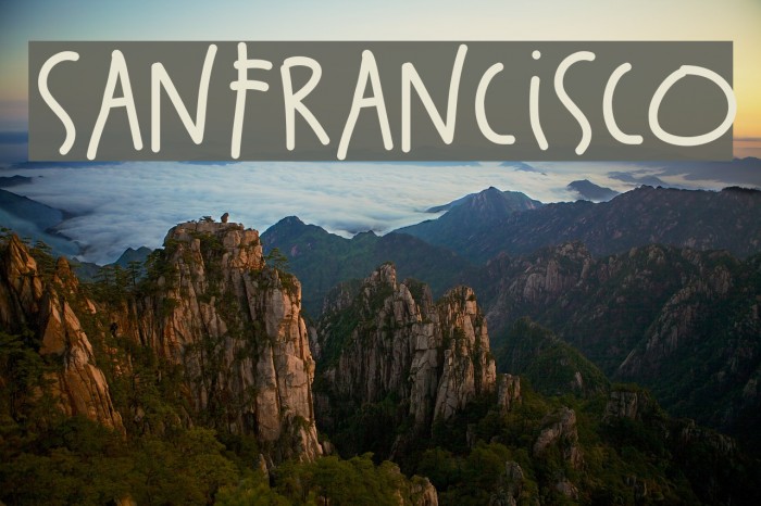 SanFrancisco Font examples