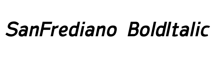 SanFrediano-BoldItalic Font