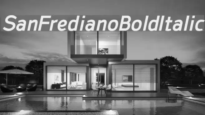 SanFrediano-BoldItalic Font examples