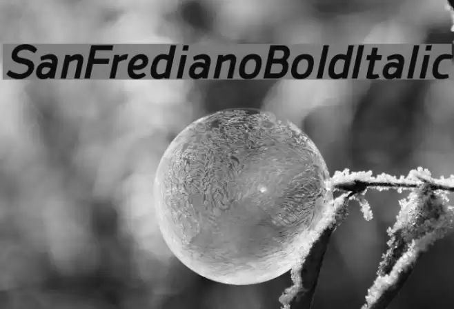 SanFrediano-BoldItalic Font examples