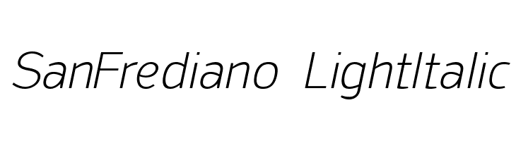 SanFrediano-LightItalic Font