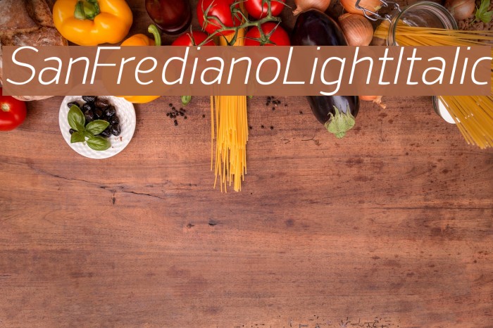 SanFrediano-LightItalic Font examples