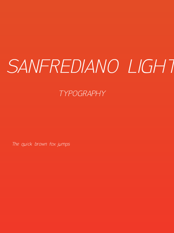 SanFrediano-LightItalic Poster