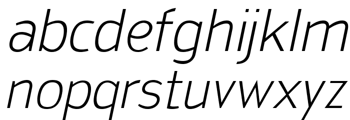 SanFrediano-LightItalic Font LOWERCASE