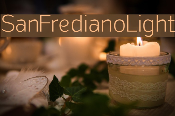 SanFrediano-Light Font examples