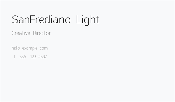 SanFrediano-Light Business Card