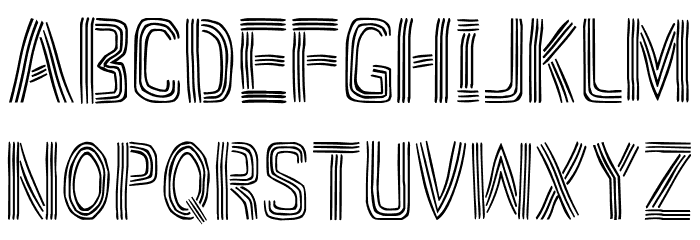 Sanbon Line Font LOWERCASE