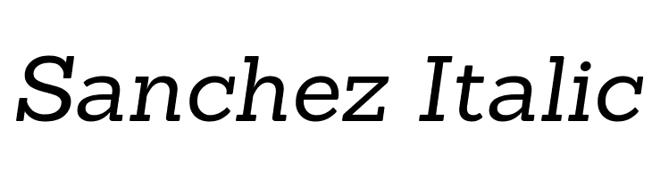 Sanchez Italic Font