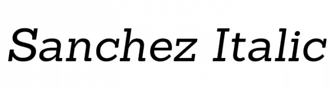 Sanchez Italic  Free Fonts Download
