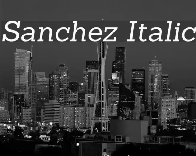 Sanchez Italic Font examples