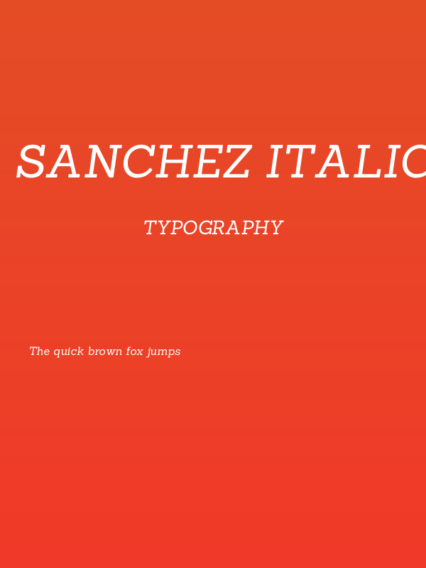 Sanchez Italic Poster