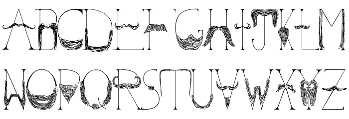 Sanchez Mustache Font LOWERCASE
