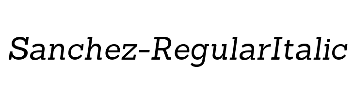 Sanchez-RegularItalic Font