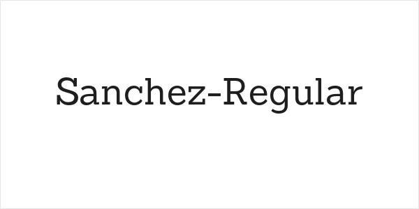 Sanchez-Regular Logo