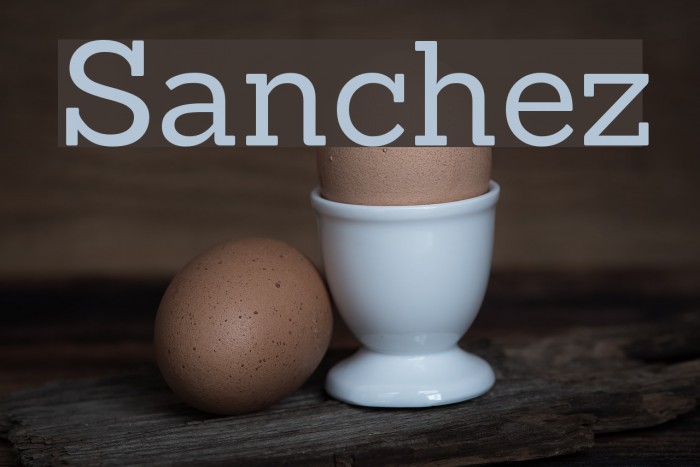 Sanchez Font examples