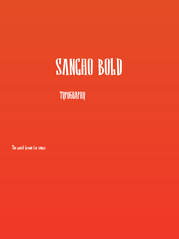 Sancho Bold Poster