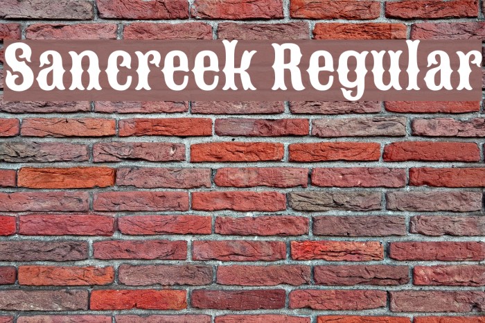 Sancreek Regular Font examples
