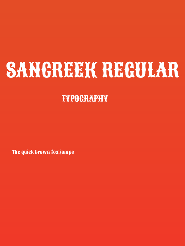 Sancreek Regular Poster
