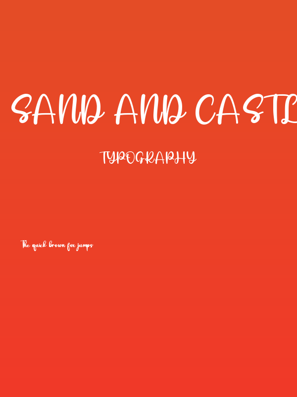 Sand And Castle Poster