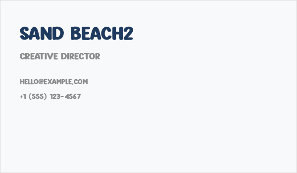 Sand Beach2 Business Card