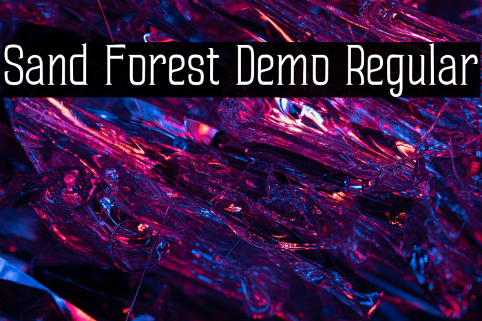 Sand Forest Demo Regular Example 3