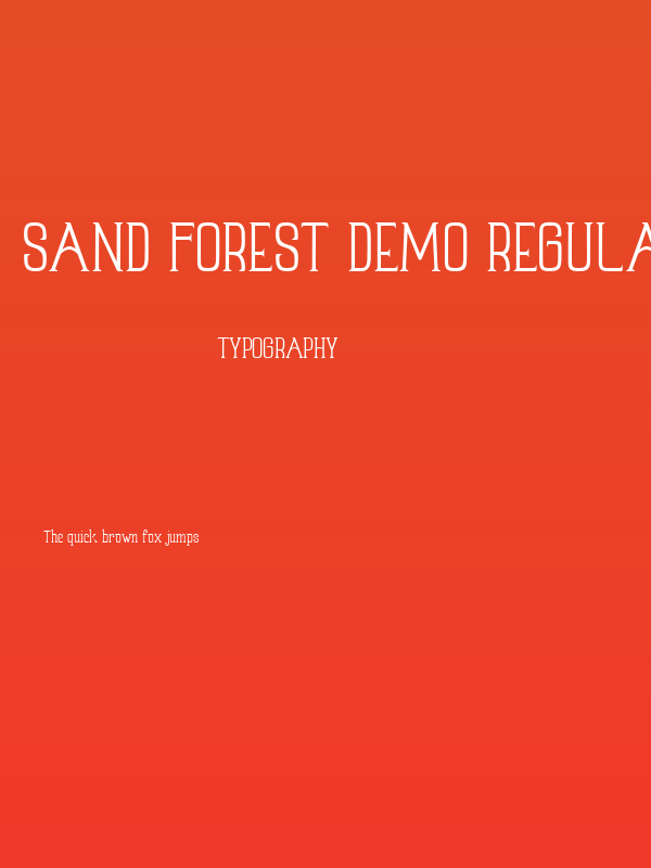 Sand Forest Demo Regular Poster