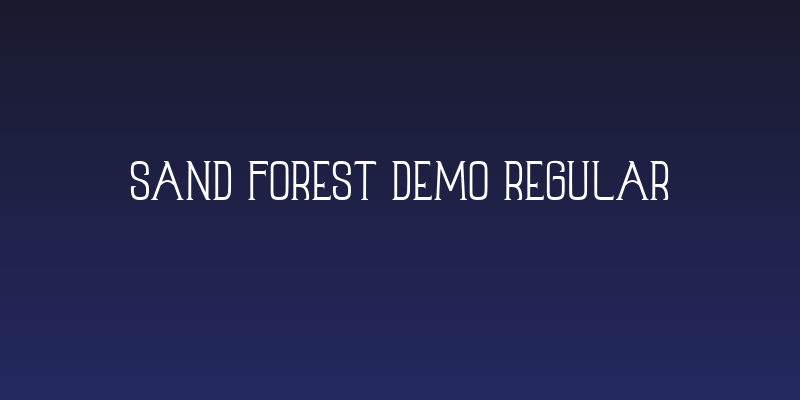 Sand Forest Demo Regular Social Header