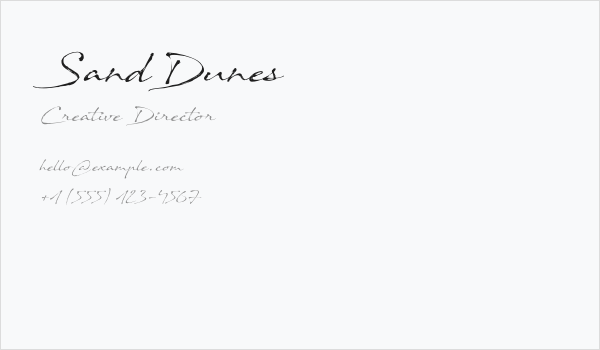 SandDunes Business Card